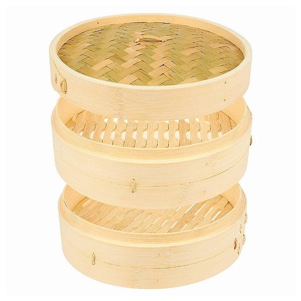 Cesta de Bambu Cozimento a Vapor - 30,5 cm - (Bamboo Steamer)