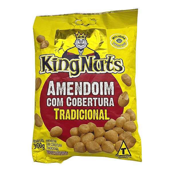 Amendoim com Cobertura Tradicional KingNuts 300g – Petisco Tradicional Oriental