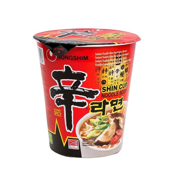 Macarrão Instantâneo em Copo Sabor Shin Cup Noodle Nongshim