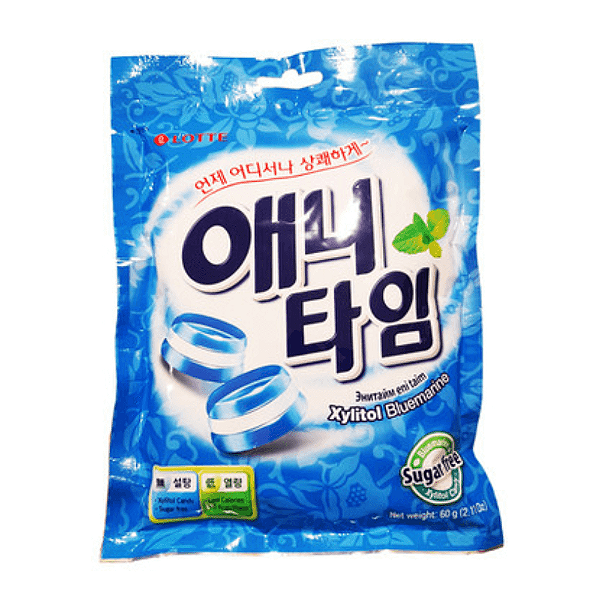 Bala Coreana Anytime Bluemarine Lotte Sem Açúcar – Refrescância e Zero Açúcar