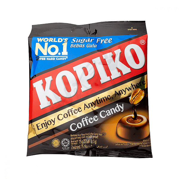 Bala de Café Kopiko Sugar Free – Sabor Intenso Sem Açúcar
