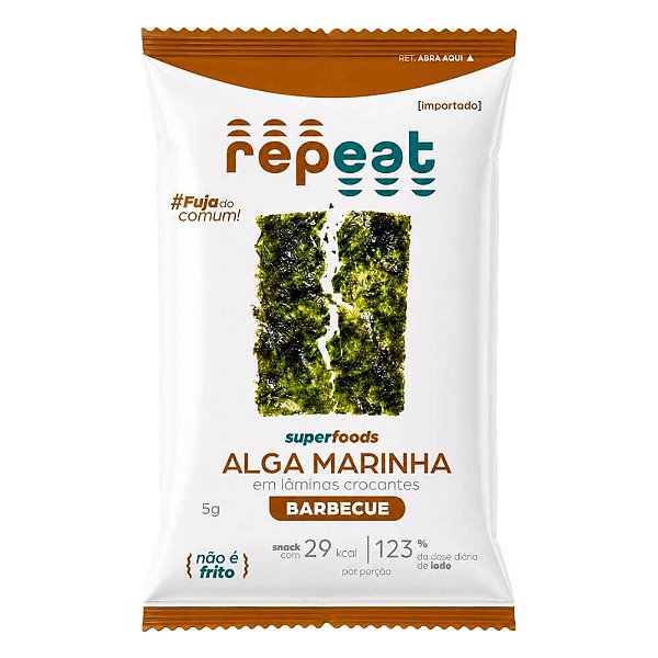 Alga Marinha Temperada Okazu Nori Barbecue Repeat 5g – Snack Crocante e Saboroso