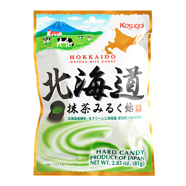 Bala Japonesa de Chá Verde e Leite Kasugai Hokkaido Matcha Milk Candy