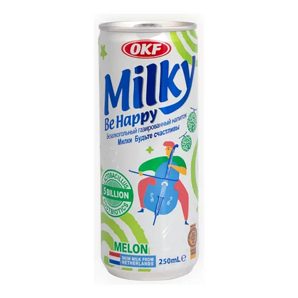 Bebida Gaseificada Sabor Melão Milky Be Happy OKF