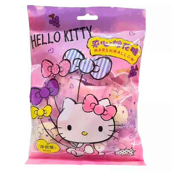 Marshmallow Recheado de Uva 80g Hello Kitty