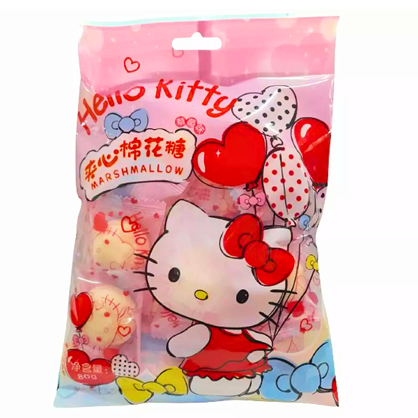 Marshmallow Recheado de Morango 80g Hello Kitty