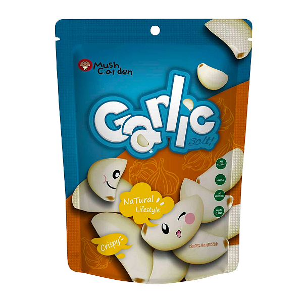 Salgadinho de Alho Crispy Garlic Salt Mush Garden – Snack Crocante