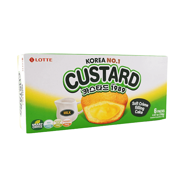 Custard Cake Lotte – Bolo Coreano Recheado com Creme Suave