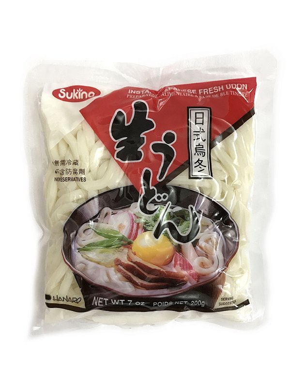 Macarrão Nama Udon Pré-Cozido Sem Tempero 200g Sukina