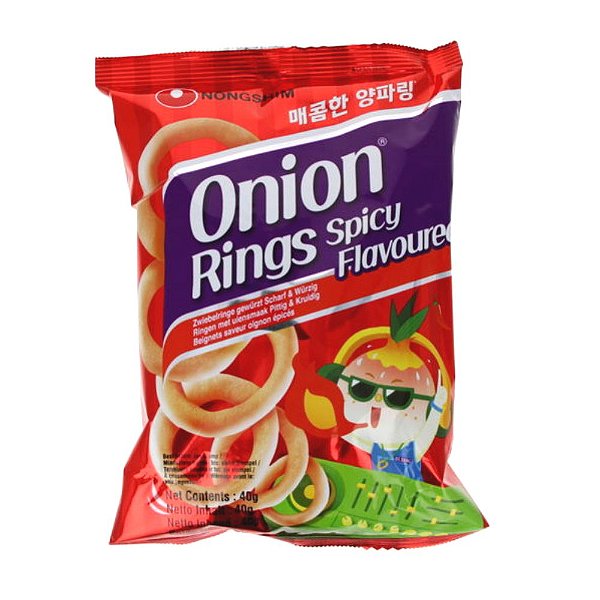 Salgadinho de Cebola Apimentado Onion Rings Hot & Spicy 40g Nongshim