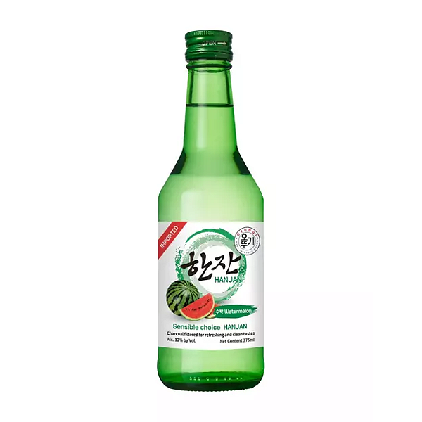 Soju Coreano Melancia Hanjan 375ml – Frutado, Doce e Refrescante