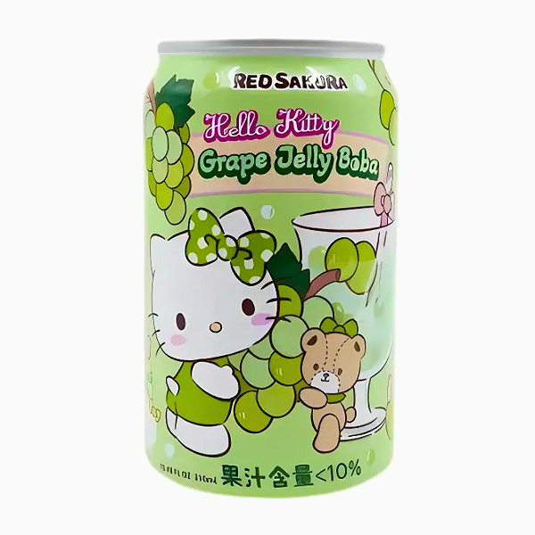 Bebida Hello Kitty Grape Jelly Boba – Uva com Bolinhas de Gelatina