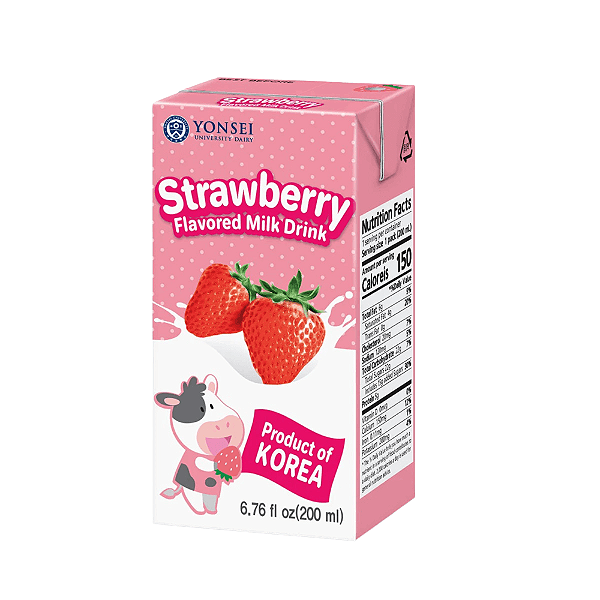 Bebida Coreana de Leite com Morango Yonsei 190ml – Cremosa e Refrescante