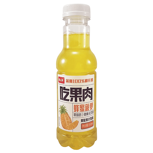 Bebida de Fruta Sabor Abacaxi com Mel e Nata de Coco 450ml – Refrescante e Tropical