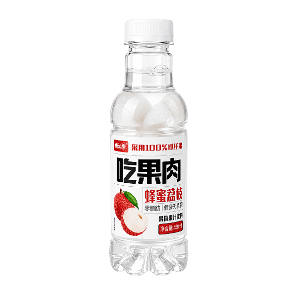 Bebida de Fruta Sabor Lichia com Mel e Nata de Coco 450ml – Refrescante e Texturizada