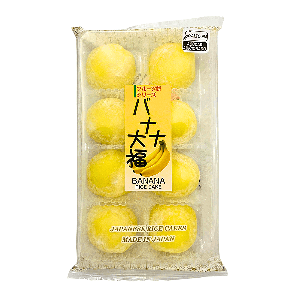Moti (Mochi) Banana Kubota – Doce Japonês Macio com 8 Unidades