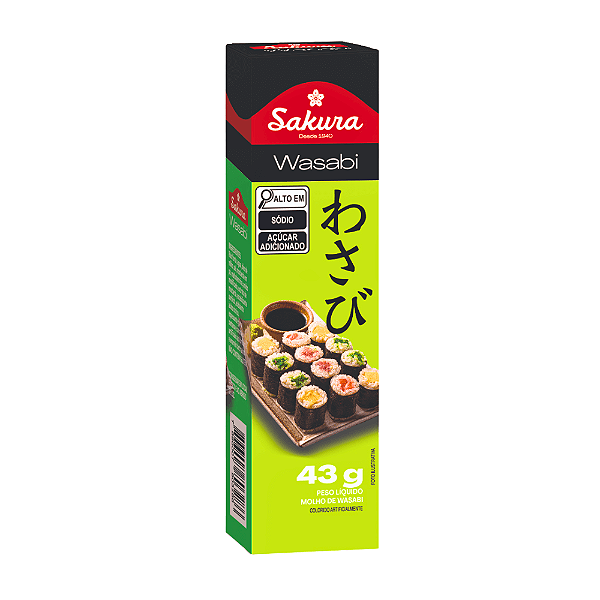 Raiz Forte Wasabi Sakura 43g – Pasta Picante para Sushi e Sashimi