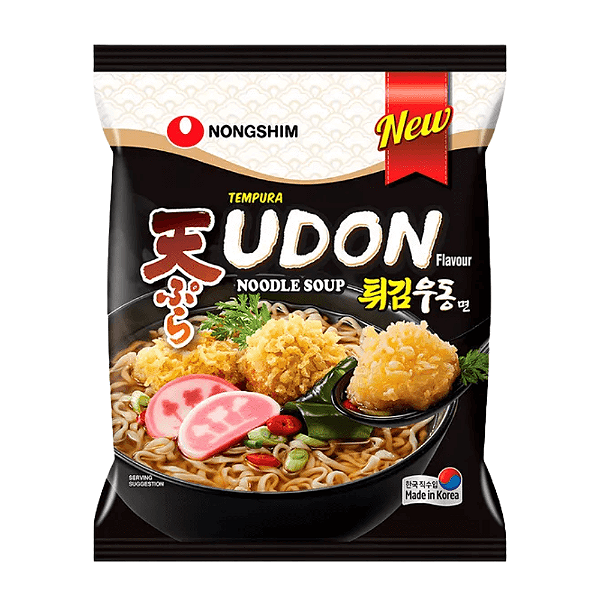 Macarrão Tempura Udon Nongshim 118g – Sopa Coreana Estilo Udon com Caldo Saboroso