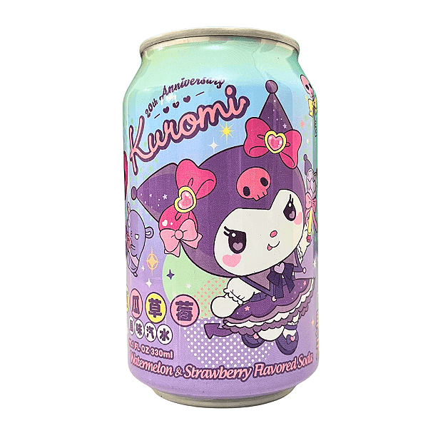 Refrigerante Kuromi Melancia e Morango 330ml – Divertido e Refrescante