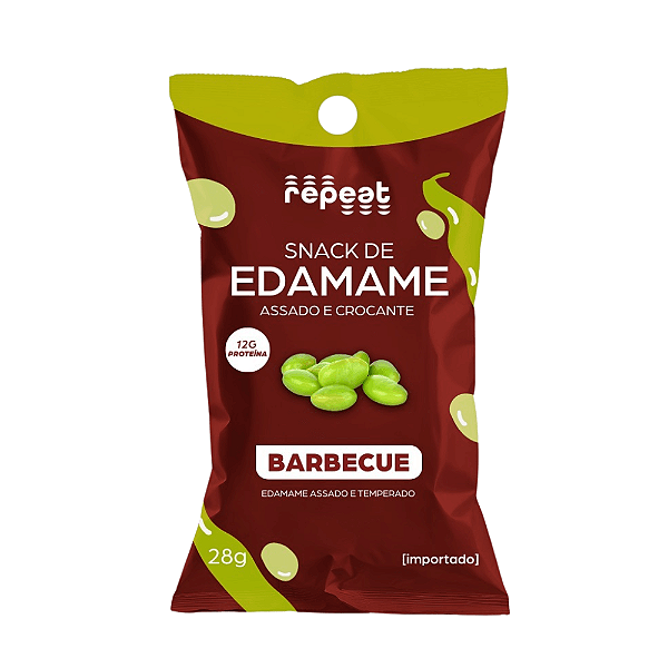 Snack de Edamame Barbecue Repeat 28g – Crocante e Rico em Proteína