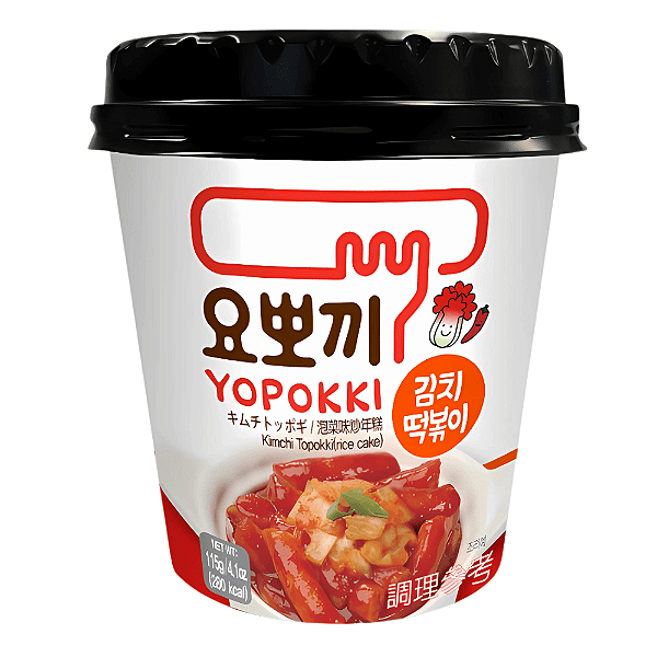 Topokki Coreano Sabor Kimchi 115g Young Poong - Picante e Autêntico