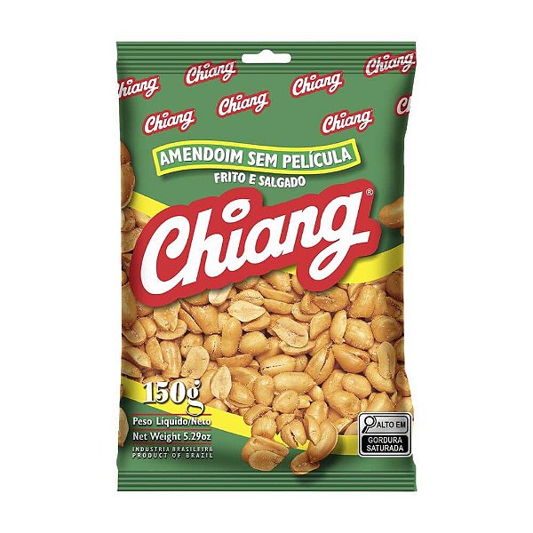 Amendoim Sem Pele Chiang 150g – Frito e Salgado Crocante