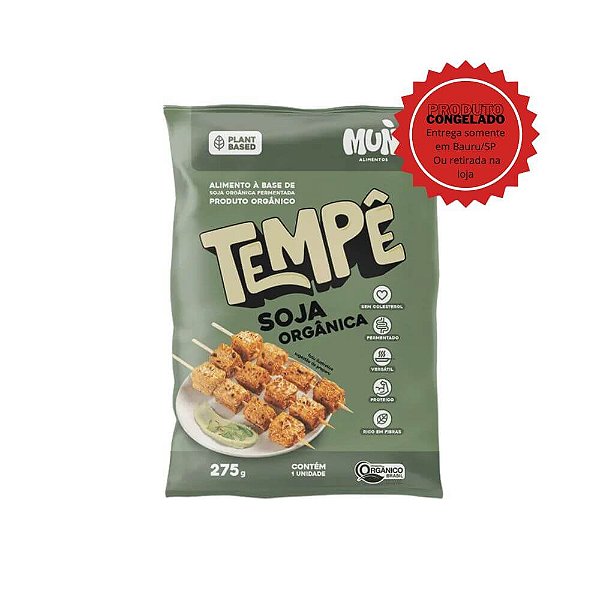 Tempeh de Soja Orgânica Mun 275g Congelado
