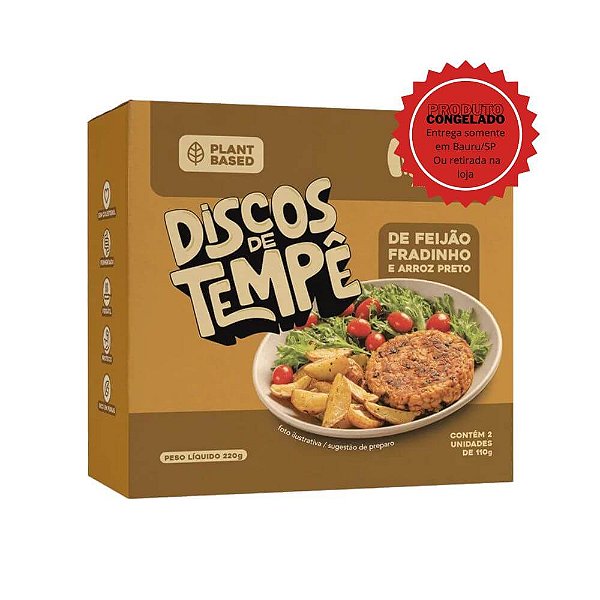 Discos de Tempeh de Feijão Fradinho Mun 220g Congelado