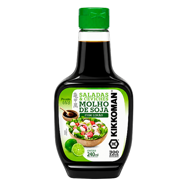 Molho de Soja Kikkoman para Saladas e Ceviches com Limão 240ml – Ponzu Pronto para Uso
