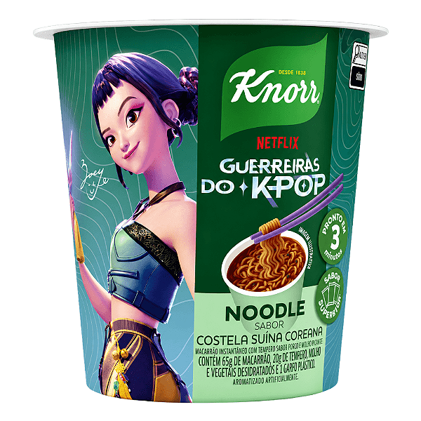 Macarrão Instantâneo Knorr Guerreiras do K-Pop Costela Suína Coreana – Picante e Pronto em 3 Minutos