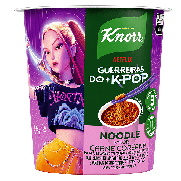 Macarrão Instantâneo Knorr Guerreiras do K-Pop Carne Coreana – Picante e Pronto em 3 Minutos