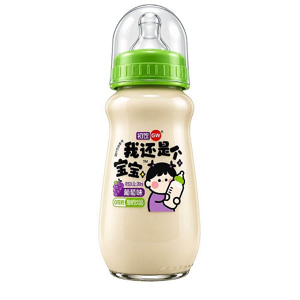 Bebida na Mamadeira de Uva com Leite e Soja Chuyin 280ml – Sabor Frutado