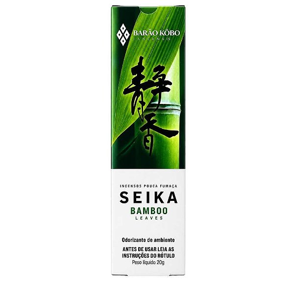 [VALIDADE 30.12.2026] Incenso Pouca Fumaça Seika Bamboo 20g Barão Kôbo