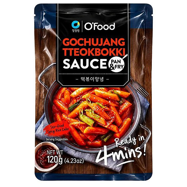 Molho para Tteokbokki com Gochujang O'Food 120g – Picante e Pronto para Usar