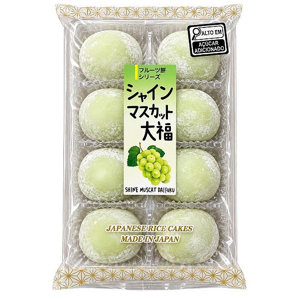 Moti (Mochi) Uva Verde Shine Muscat Kubota 8 Unidades – Japonês e Macio