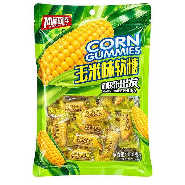 Bala de Gelatina Sabor Milho Corn Gummies 150g – Divertida e Diferente