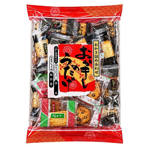 Biscoito de Arroz Japonês Okaki no Utage – Mix de Sabores e Texturas