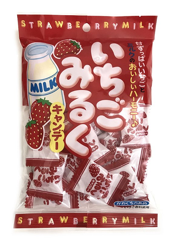 Bala Japonesa de Leite Sabor Morango Ichigo Milk Candy
