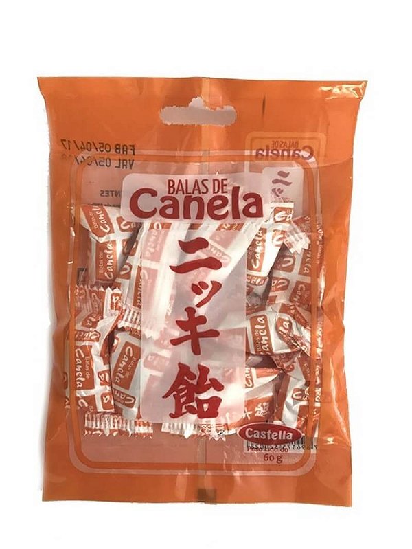 Bala de Canela Castella 60g – Refresca o Hálito com Sabor Intenso