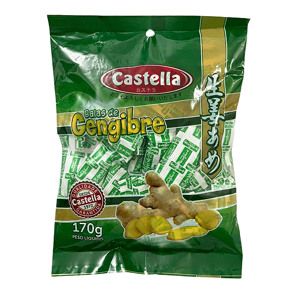 Bala de Gengibre Castella 170g – Ideal para Alívio da Garganta