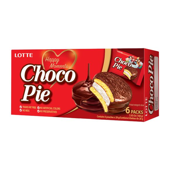 Choco Pie Alfajor de Chocolate 6 unidades Lotte