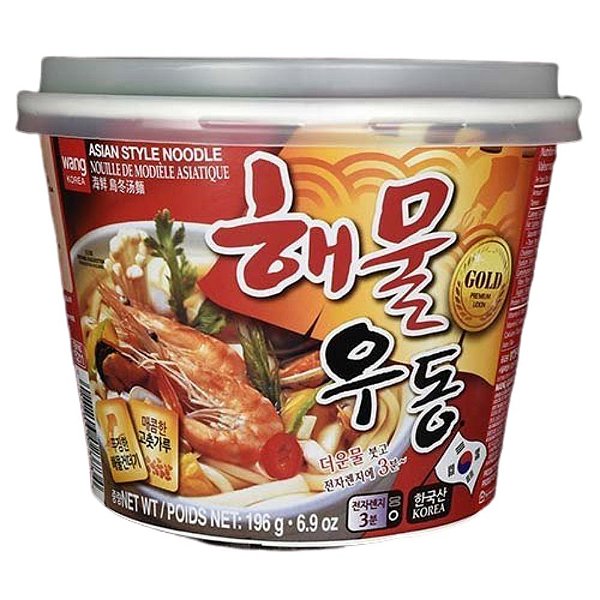 Macarrão Instantâneo em Copo Sabor Udon Frutos do Mar Big Bowl Noodle Wang Korea