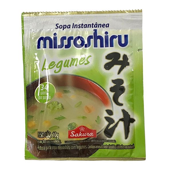 Sopa Instantânea de Missoshiru Legumes Sakura