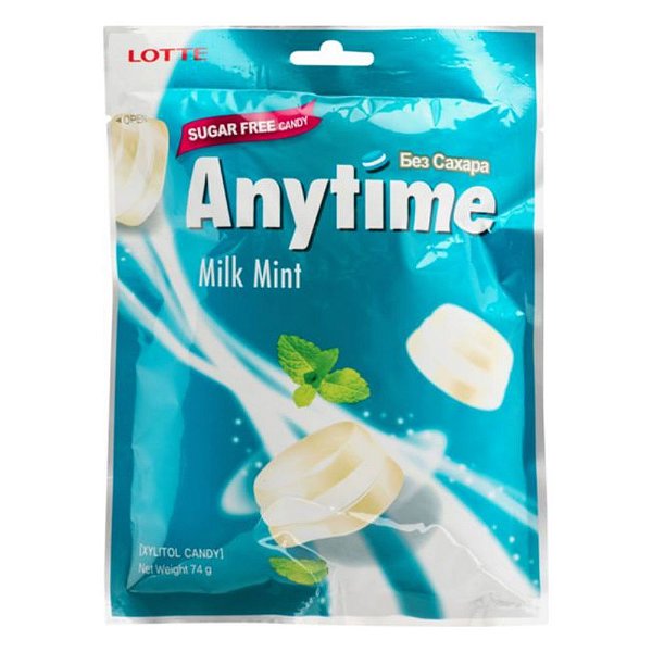 Bala Anytime Milk Mint Sem Açúcar Lotte