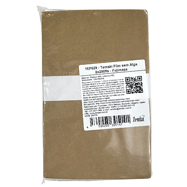 Filme Protetor para Temaki 2x200 folhas Fujimasa – Sem Alga, Higiênico e Prático