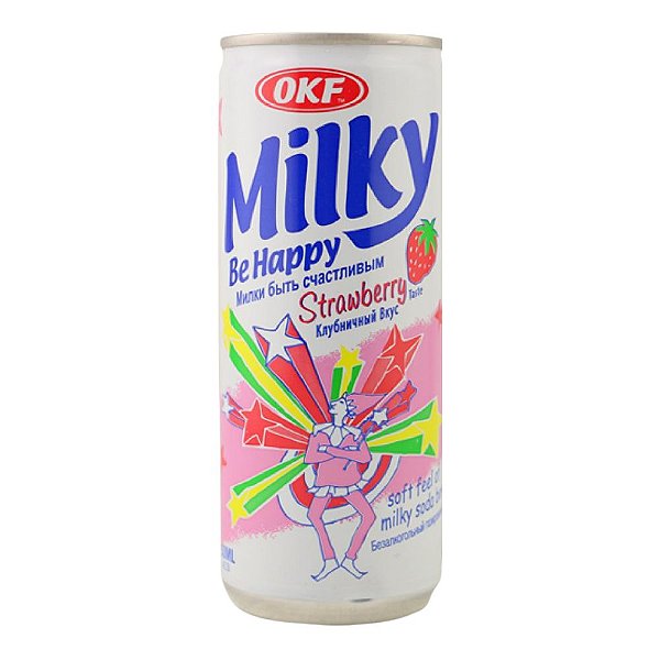 Bebida Gaseificada de Morango 250ml Milky Be Happy