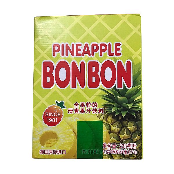 Bebida Suco de Abacaxi 238ml Haitai Bonbon - Caixa com 12 latas