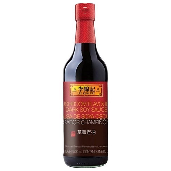 Molho de Soja Escuro Sabor Cogumelo (Mushroom Flavoured Dark Soy Sauce) 500ml Lee Kum Kee