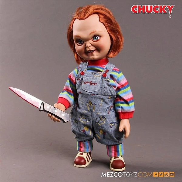 Child's Play Sneering Chucky  Talking Doll - ReRun- Mezco Mega Scale