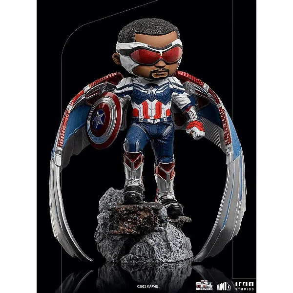Estátua  Minico Captain America Sam Wilson-The Falcon and the Winter Soldier